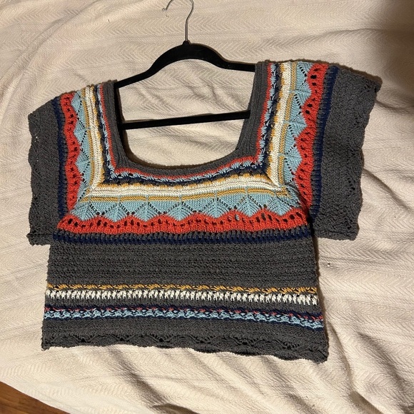 Crochet Crop Top - Women's Size Small, fits small to medium - Picture 4 of 13